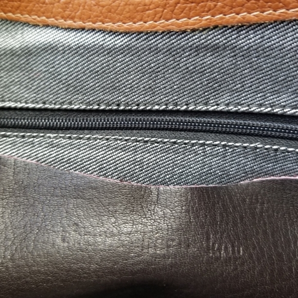 Christopher Kon Leather Clutch Handbag w/ Strap - Picture 8 of 8